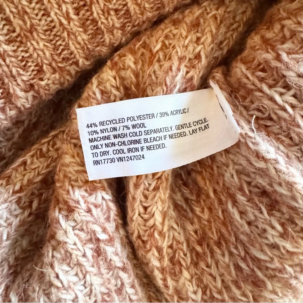 Future Collective Marled Turtleneck Sweater Pale Rust Size M - Picture 9 of 9